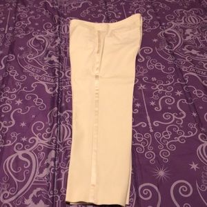 White House Black Market cream slacks size 12R